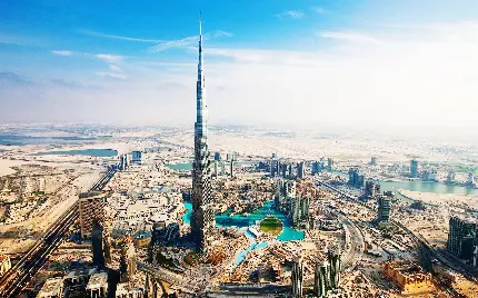 دانلود عکس استوک شاهکار از برج خلیفە بلندترین سازە و ساختمان‌های زیبا و جدید در کشور دبی باکیفیت hd