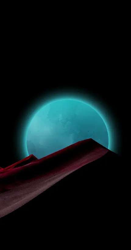 دانلود تصویر پس زمینه گوشی Y55 ویوو vivo با طرح ماه در پشت کوه