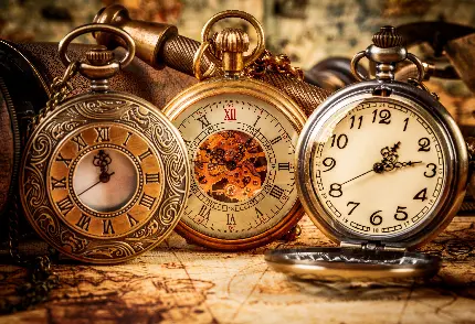 والپیپر جالب توجه از ساعت های قدیمی قشنگ برای ویندوز 12
