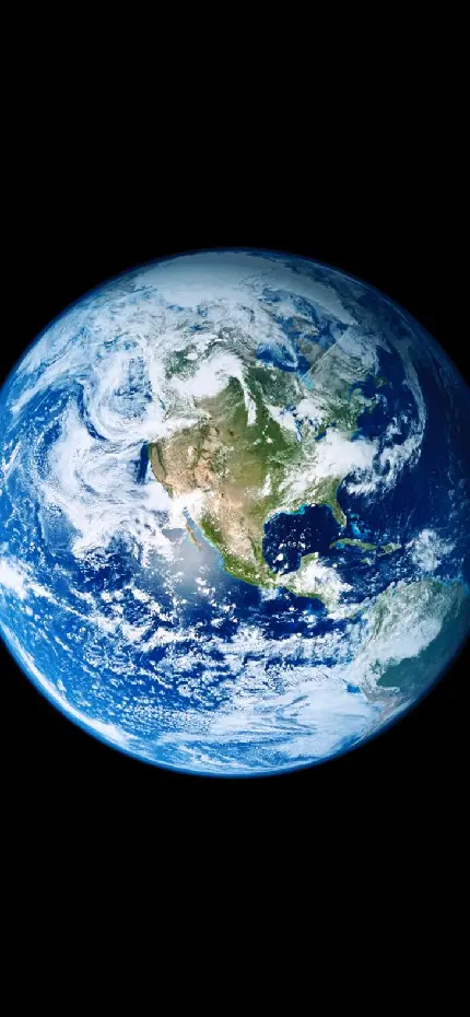 تصویر زمینه کره زمین آبی در فضا با کیفیت بالا برای گوشی اپل