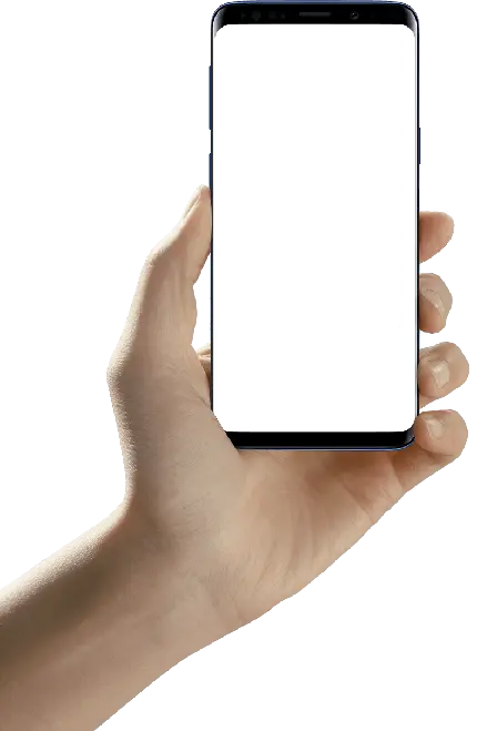 تصویر PNG خام گرافیکی با طرح موبایل در دست با کیفیت 8K 