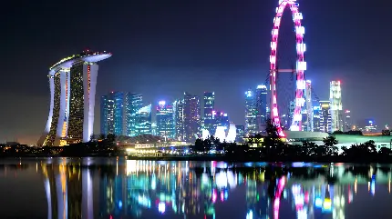 پر بازدیدترین و پیشرفتە‌ترین عکس زمینە از شهر سنگاپور با بناهای مشهور باکیفیت اچ دی