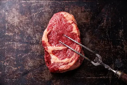 عکس استیک گوشت خام با کیفیت بالا