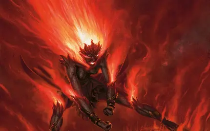 دانلود تصویر ترسناک از آتش جادویی به رنگ سرخ