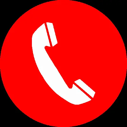 معروف ترین لوگوی تلفن با کادر دایره ای قرمز با کیفیت بالا 