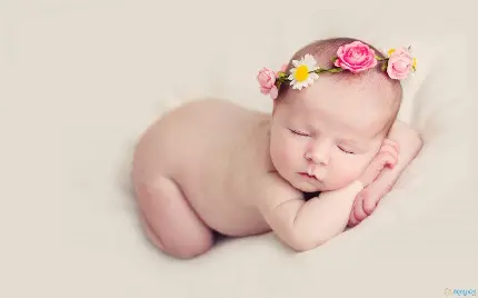 عکس آتلیه از نوزاد دختر خوشگل چند روزه با کیفیت ویژه 