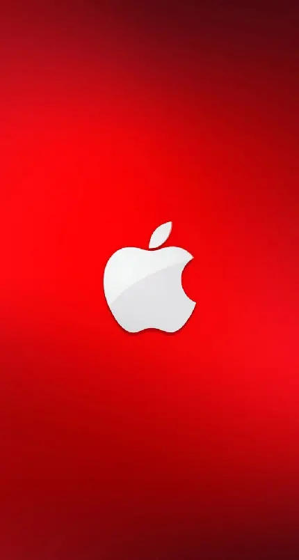 والپیپر چشم نواز از آرم اپل در زمینه قرمز