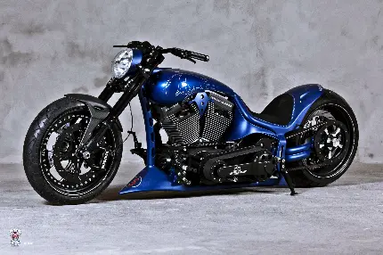 وکتور موتور سیکلت کوچک سفارشی جدید و سنگین دو رنگ آبی مشکی باکیفیت عالی