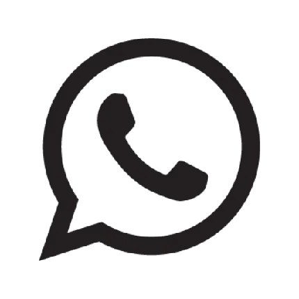 وکتور سیاه سفید لاکچری از لوگوی تلفن واتساپ با کیفیت 8K 