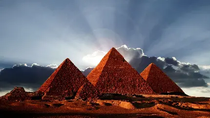 تصویر رویایی از اهرام مصر یکی از عجایب هفتگانه جهان 