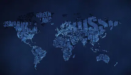 پربازدید ترین عکس از نقشه جهان در تم تاریک با نور های درخشان و جذاب 