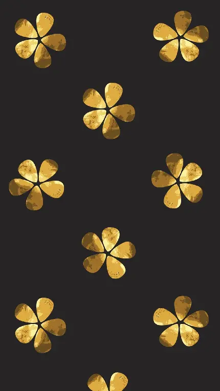 پوستر فانتزی با زمینە مشکی و با گل‌های طلایی