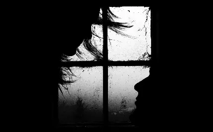 قاب هنری از پنجره خیس با تم رنگی سیاه و سفید Full HD 