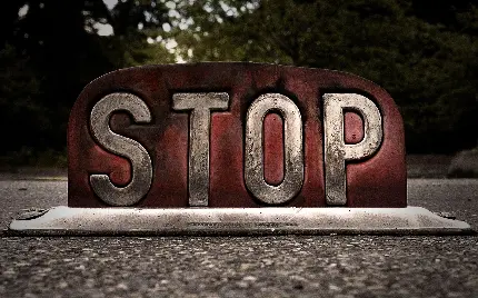 چاپ پوستر نشان ایست قدیمی با تیتر Stop مخصوص پروفایل تلگرام و واتساپ