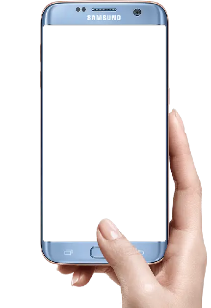 تلفن هوشمند در دست در یک نمای گرافیکی خوشگل 