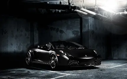 پوستر خوشگل خودرو Lamborghini Gallardo به رنگ مشکی با کیفیت عالی 