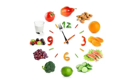 دانلود تصوير دیدنی از برنامه غذایی با ساعات سلامت محور با کیفیت بالا 