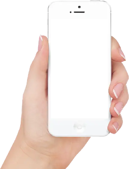 دانلود رایگان عکس PNG گوشی هوشمند در دست با زمینه خالی