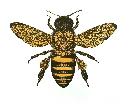 دانلود وکتور تماشایی از زنبور عسل با جزئیات عالی 