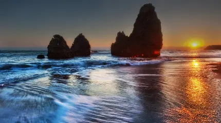 تصویر زمینه شاهکار از منظره زیبای دریا برای لپتاپ