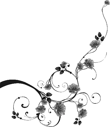 حاشیه دیجیتالی با طرح گل مشکی برای نوشتن متن تسلیت