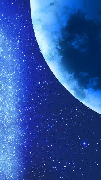 عکس زمینه کهکشان پرستاره آبی رنگ برای زمینه گوشی نوکیا C30
