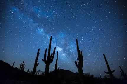 عکس آسمان پر ستاره شب با کیفیت عالی مناسب دسکتاپ کامپیوتر