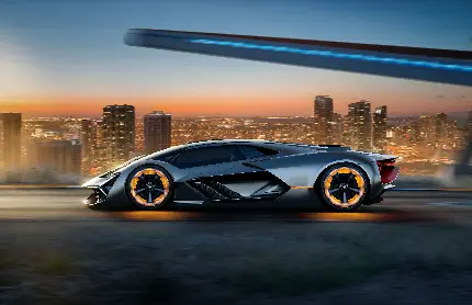 تصویر شاهکار ماشین Lamborghini در حال حرکت با سرعت زیاد