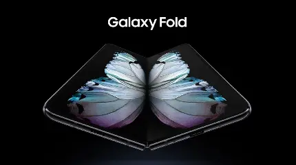 نمای شگفت انگیز از پروانه درخشان برای والپیپر Galaxy Fold