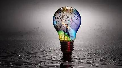 دانلود عکس فانتزی لامپ با تم رنگی جادویی برای پروفایل