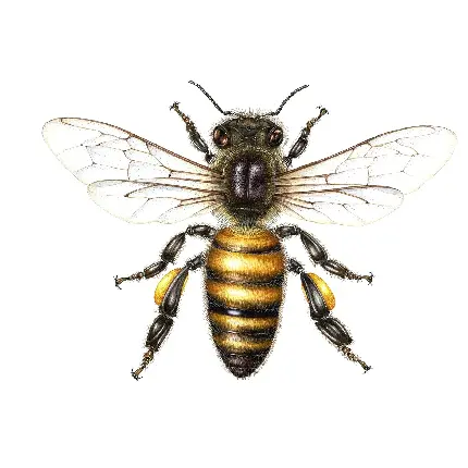 ایده نقاشی کاملا طببعی از بدن زنبور عسل با جزئیات شگفت انگیز 