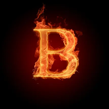 دانلود رایگان عکس پروفایل زیبای B انگلیسی با تم خفن آتش و نور