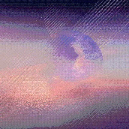 والپیپر کره ماه در آسمان صورتی برای والپیپر سامسونگ