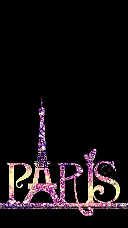 بک گراند رویایی دخترانه با تیتر اکلیلی پاریس برای اپل 