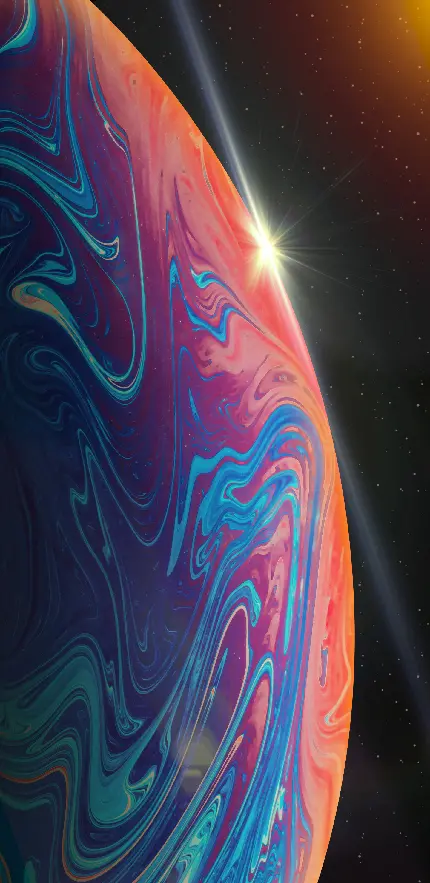 دانلود والپیپر و تصویر زمینه سیاره زیبا برای گوشی آیفون 14