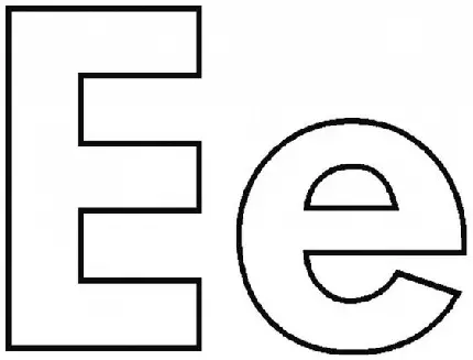 معروف ترین وکتور حرف E کوچک و بزرگ با فرم ساده و شیک 