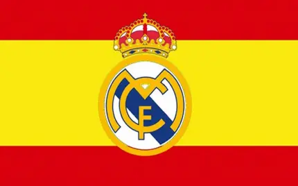والپیپر کیوت از لوگوی رئال مادرید و پرچم کشور اسپانیا باکیفیت FUII HD