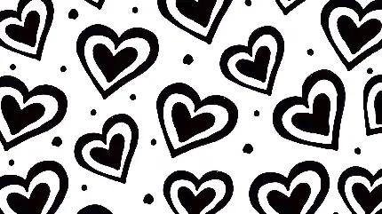 بک گراند گرافیکی قلب قلبی با تم سیاه سفید خوشگل 