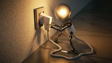 جالب ترین عکس فانتزی از لامپ در حال روشن کردن خودش