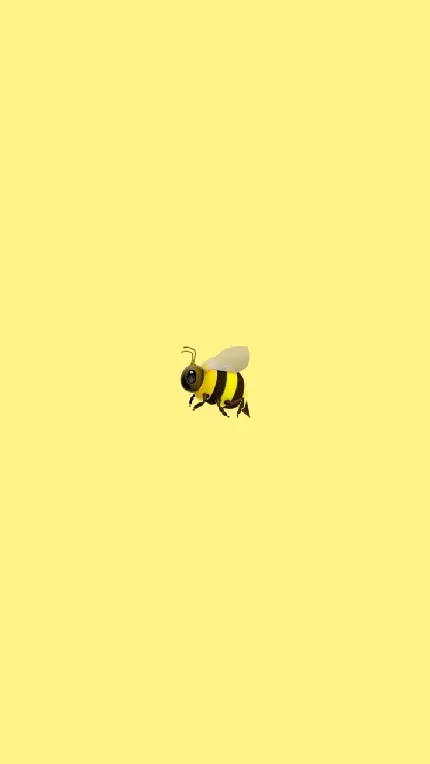 دانلود والپیپر کیوت و دوست داشتنی زنبور عسل با زمینه زرد برای سامسونگ و شیائومی