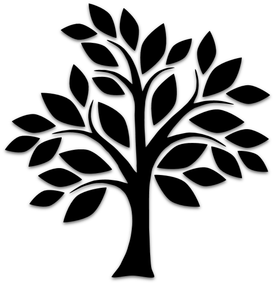 لوگوی ناب و شیک درخت با تم سیاه سفید برای کسب و کار مجازی 