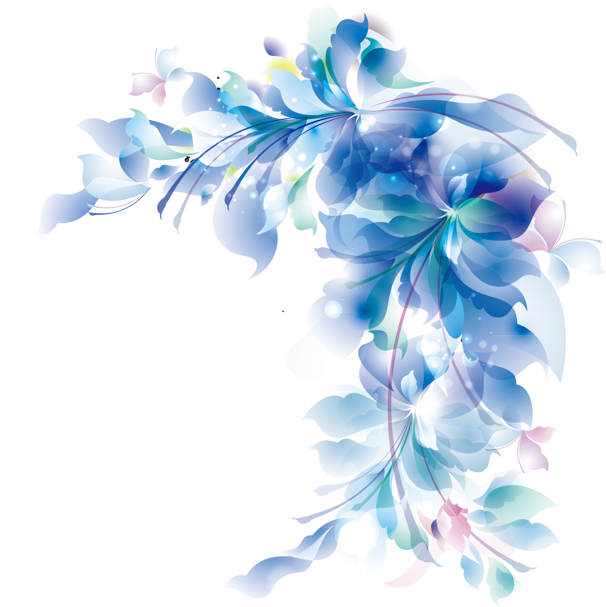جدید ترین تصویر گل آبی خوشگل بدون زمینه با کیفیت 4K