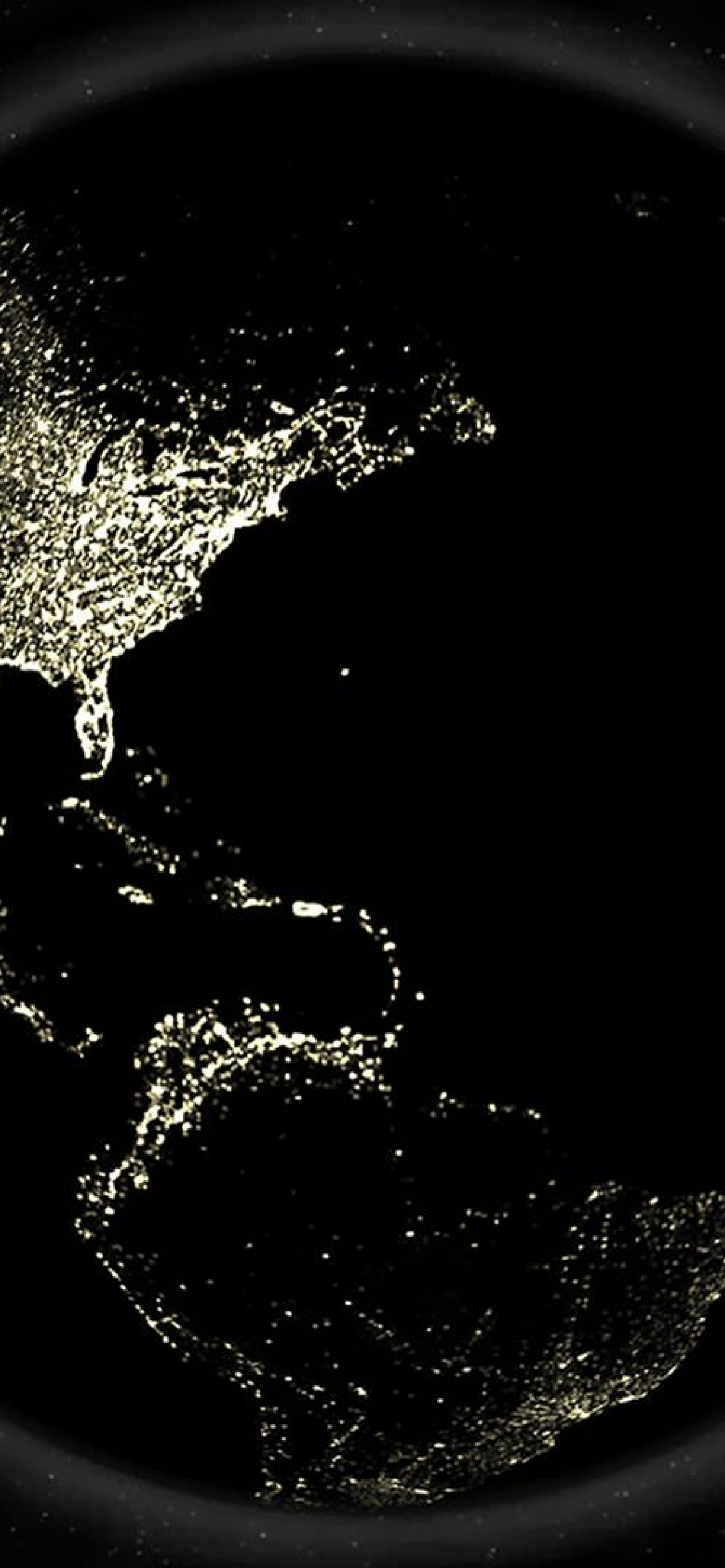 عکس زمینه نقشه اکلیلی طلایی کره زمین برای تلفن ذن فون 5z ایسوس