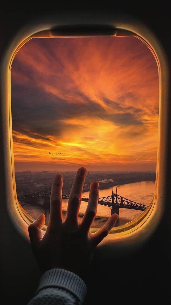 عکس پروفایل زیبا از منظره بیرون هواپیما با کیفیت بالا