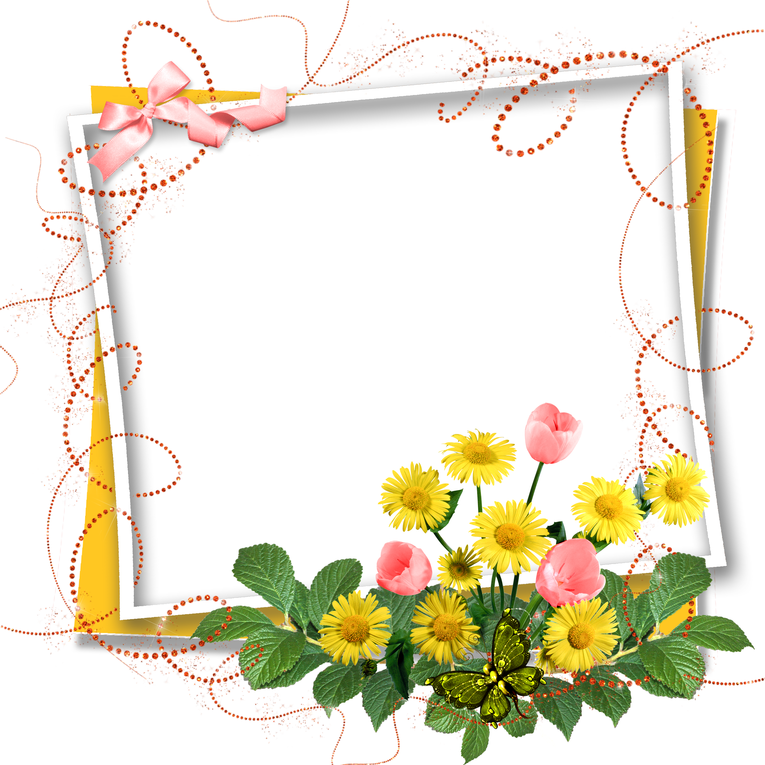 دانلود کادر گلدار بسیار خوشگل برای چاپ کارت پستال 
