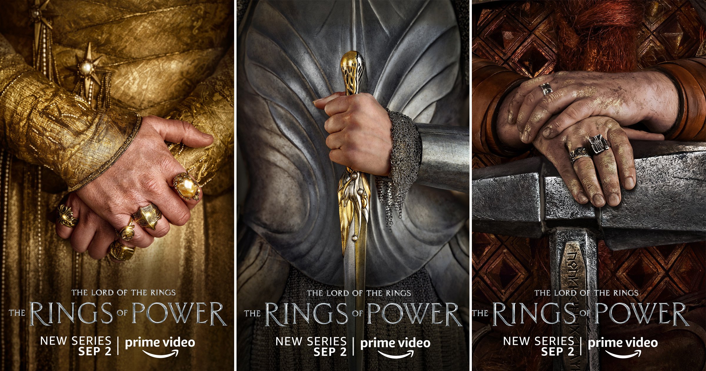 دانلود رایگان سه پوستر پرطرفدار از سریال حلقه های قدرت 
