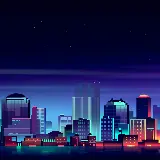 چاپ قاب موبایل و گوشی بک گراند شهر دیجیتالی لوکس و مدرن برای آیفون ایکس اس
