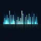 چاپ قاب موبایل و گوشی والپیپر فوق العاده با کیفیت از اکولایزر گرافیکی با تم آبی و مشکی