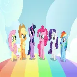 چاپ قاب موبایل و گوشی عکس زمینه رنگین کمانی از کارتون معروف My Little Pony
