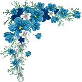 چاپ قاب موبایل و گوشی کادر گل PNG خوشگل به رنگ آبی برای حاشیه دفتر مشق